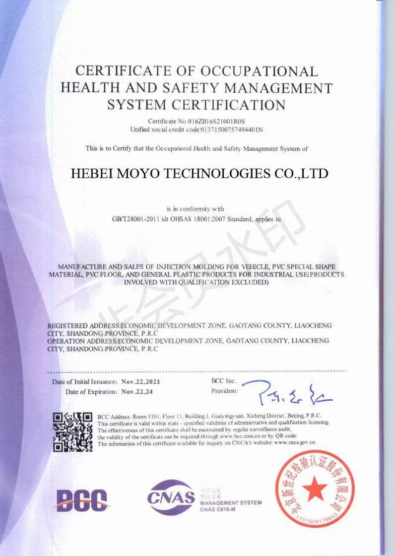 ISO18001 Certification